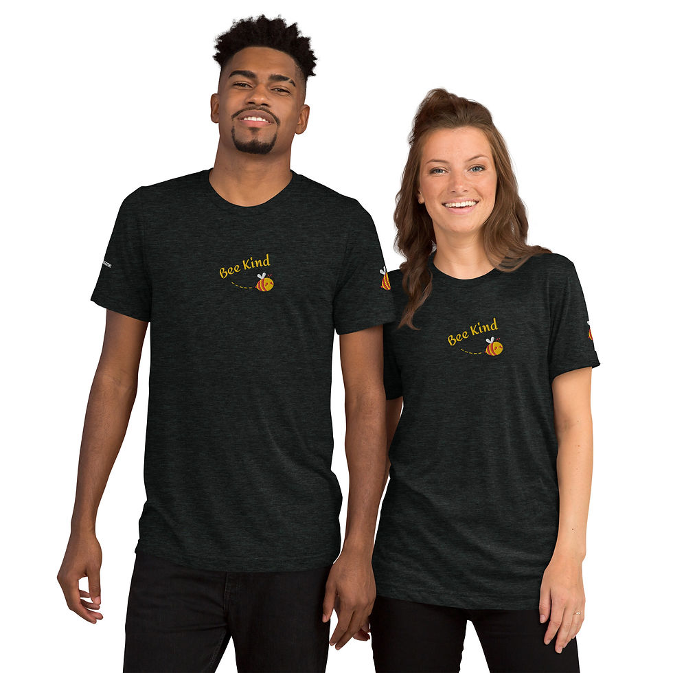 Thumbnail: Bee Kind Short sleeve t-shirt embroidered - dark colors