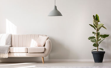 Pink Sofa in minimalist room