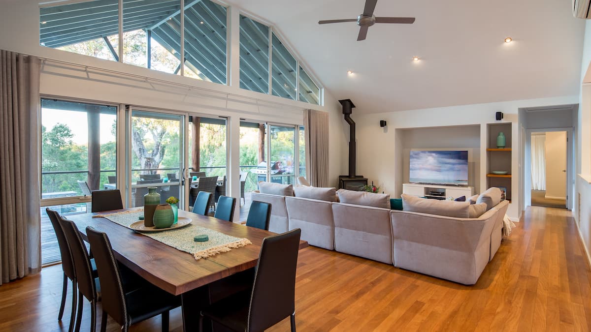 Sky View open-plan dining and living space