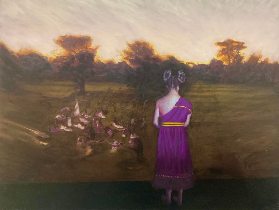 "South American" woman landscape "shoe tree” journey of life