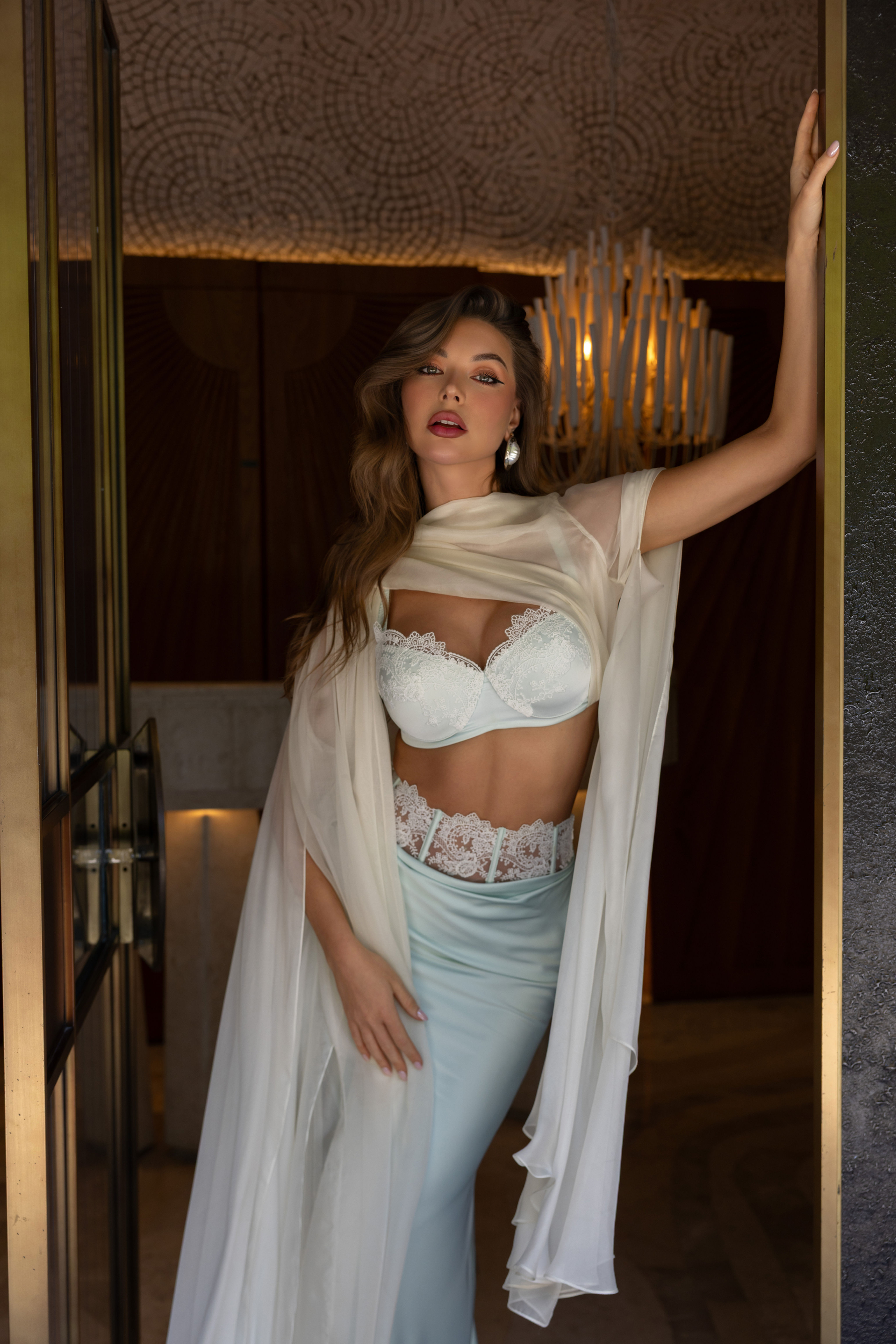 Seafoam veil top