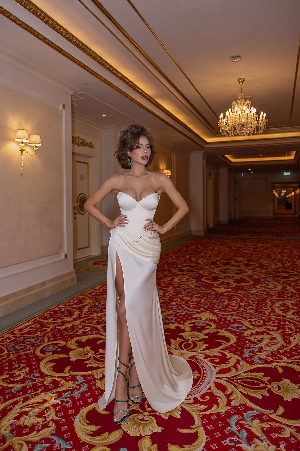 Thumbnail: Sculpted silk-satin maxi skirt