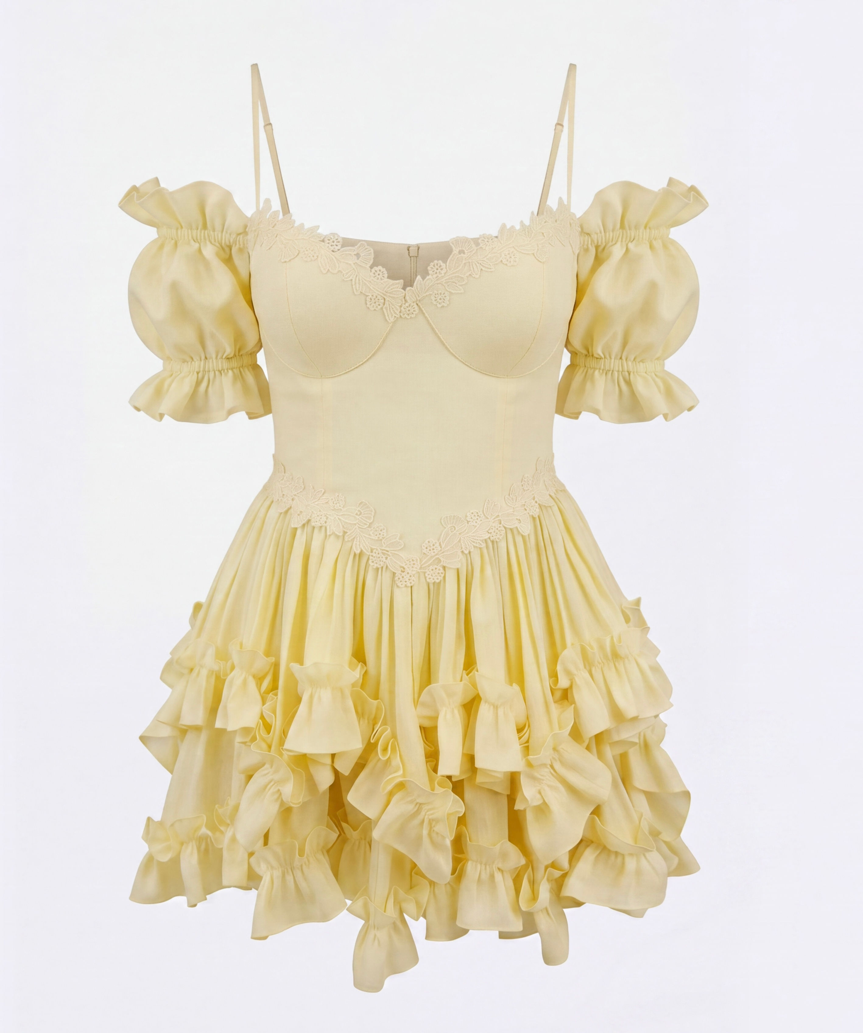 Amelie Ruffle Mini Dress
