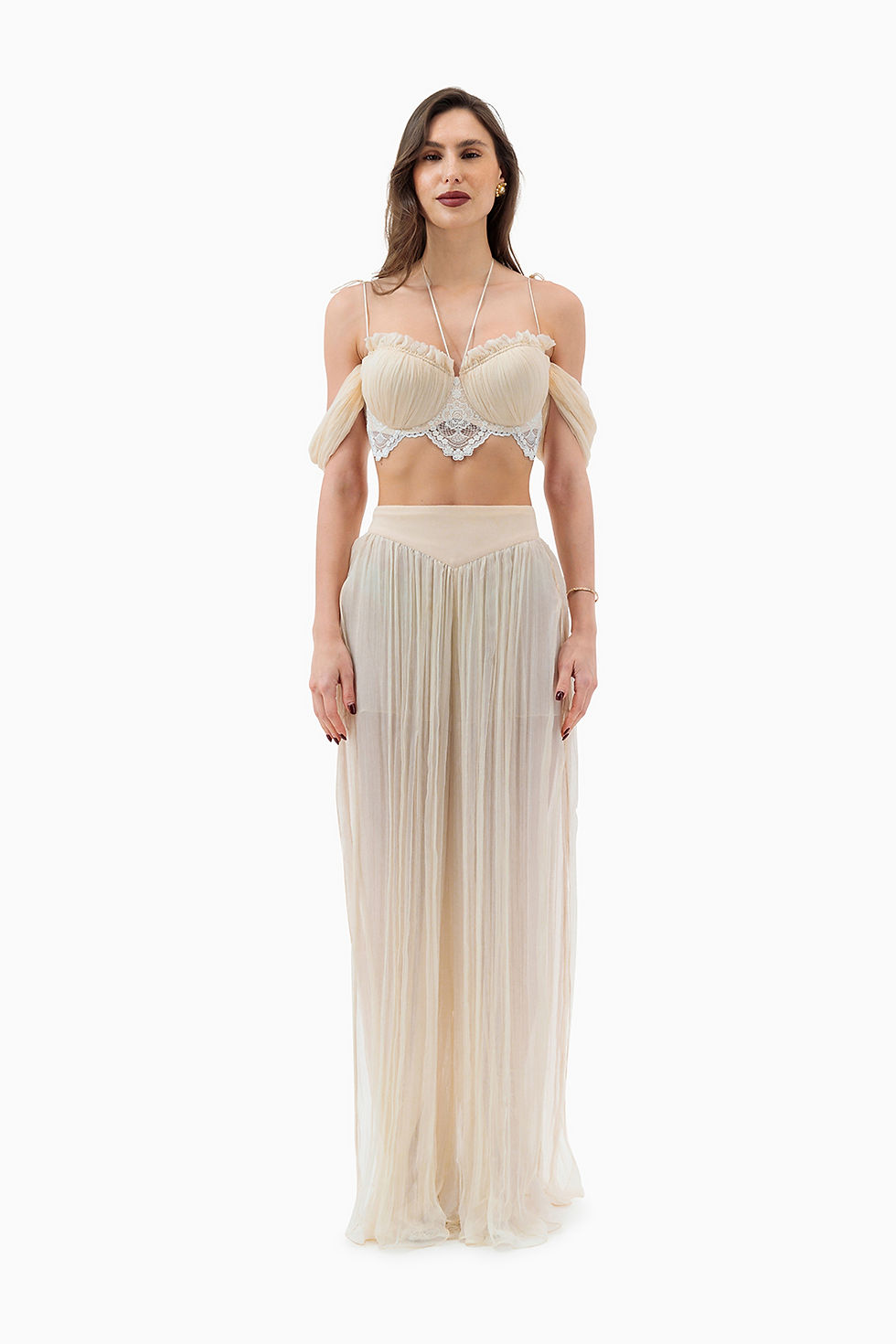 الصورة المصغرة: Capucine Laced Cropped Top
