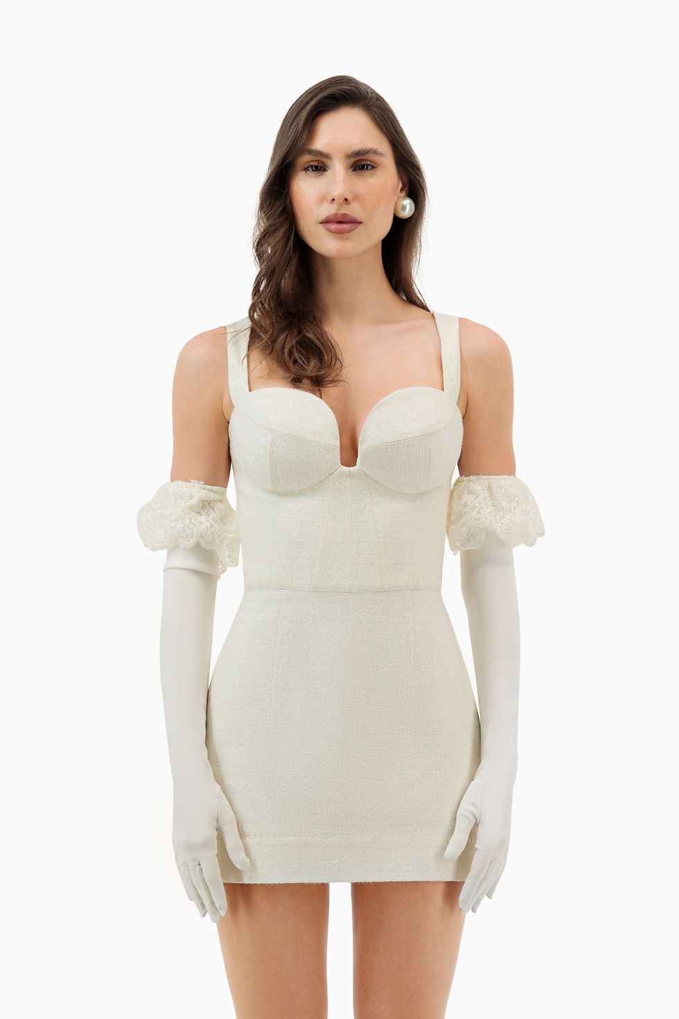 الصورة المصغرة: Tweed bralette mini dress