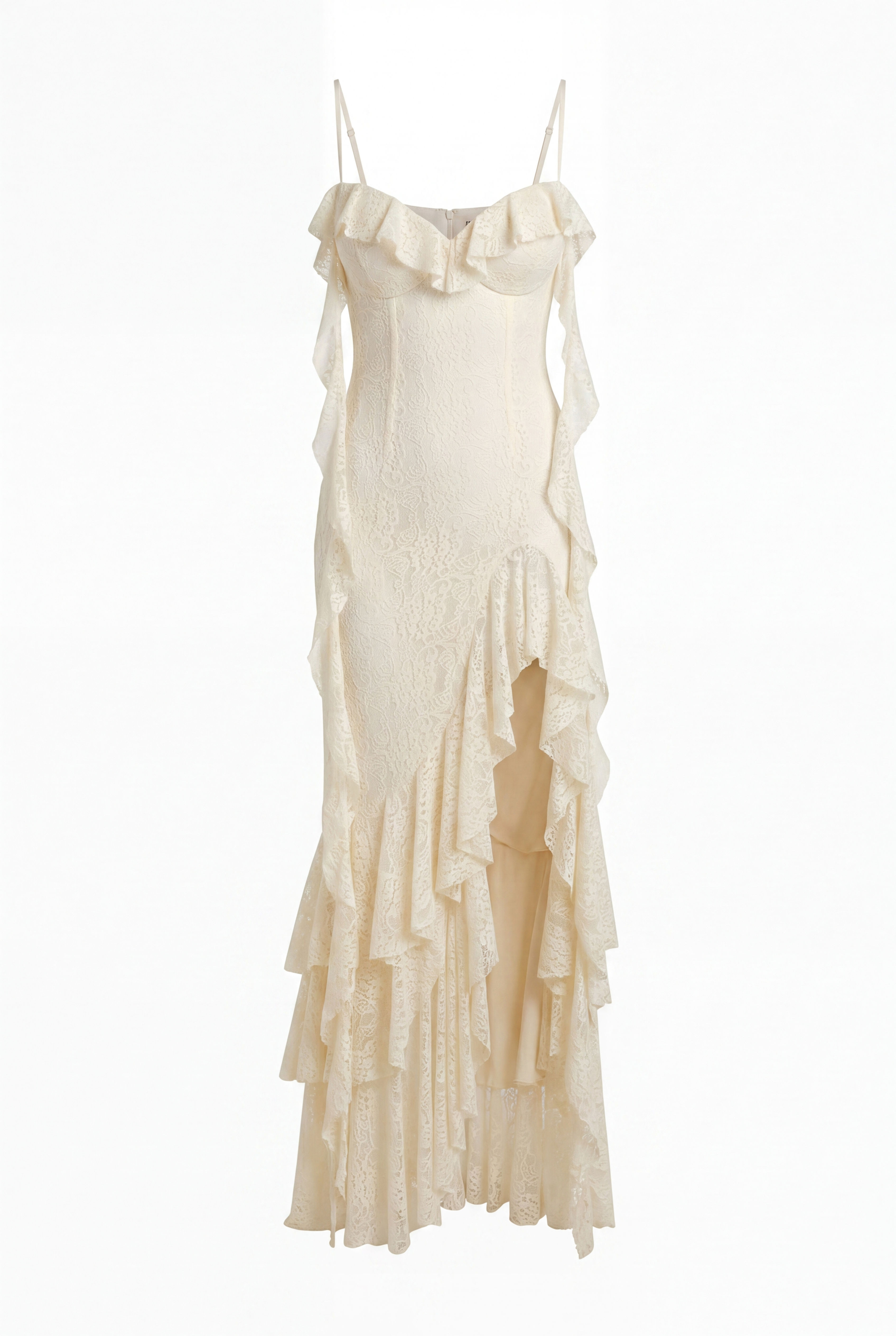 Whispering Ruffles Laced Dress