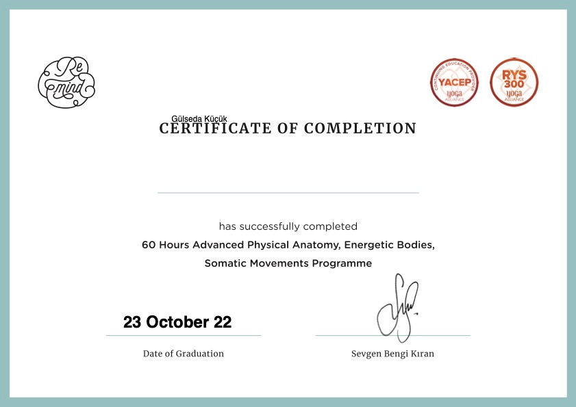 BÜTÜNSEL TERAPİ YOGA 60hrs