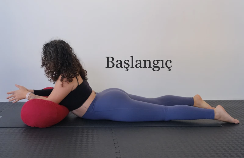 yin yoga destekli sfenks 