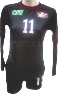 uniformes de voleibol, corte femenil, y varonil, sublimados, bordados, estampados, diseños personalizados