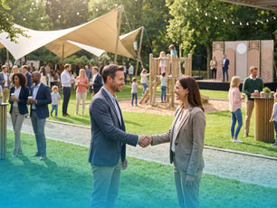 Kurumsal şirket etkinliğinde çalışanların Social Attend mobil etkinlik uygulaması üzerinden QR kod ile giriş yaptığı, LCV yönetimi ve dijital etkinlik operasyonunu gösteren görsel.