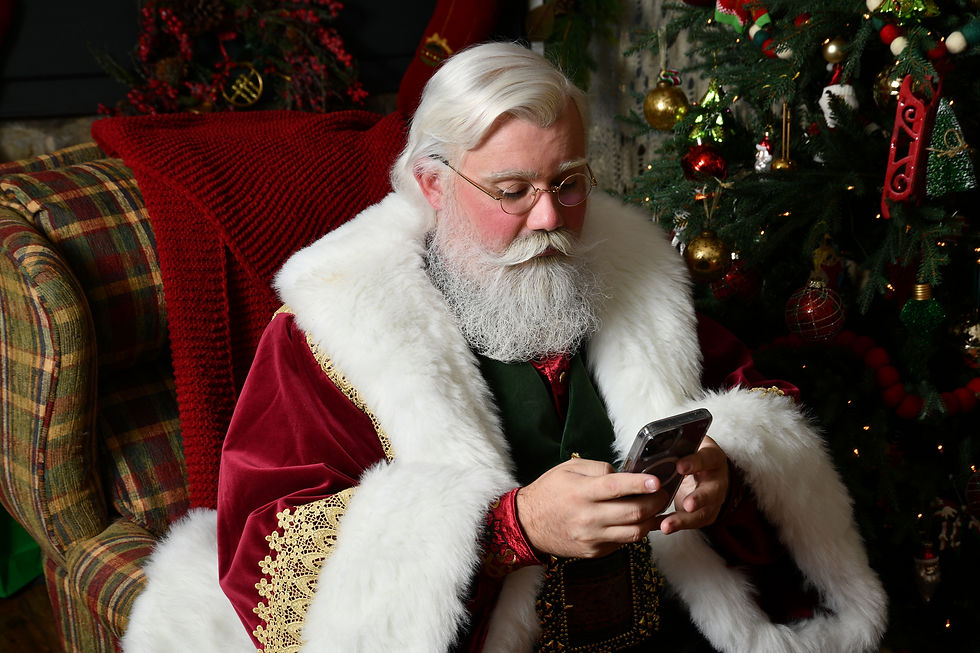 Rock Star Santa texting