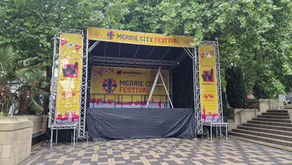 Merrie City Festival stage including technical