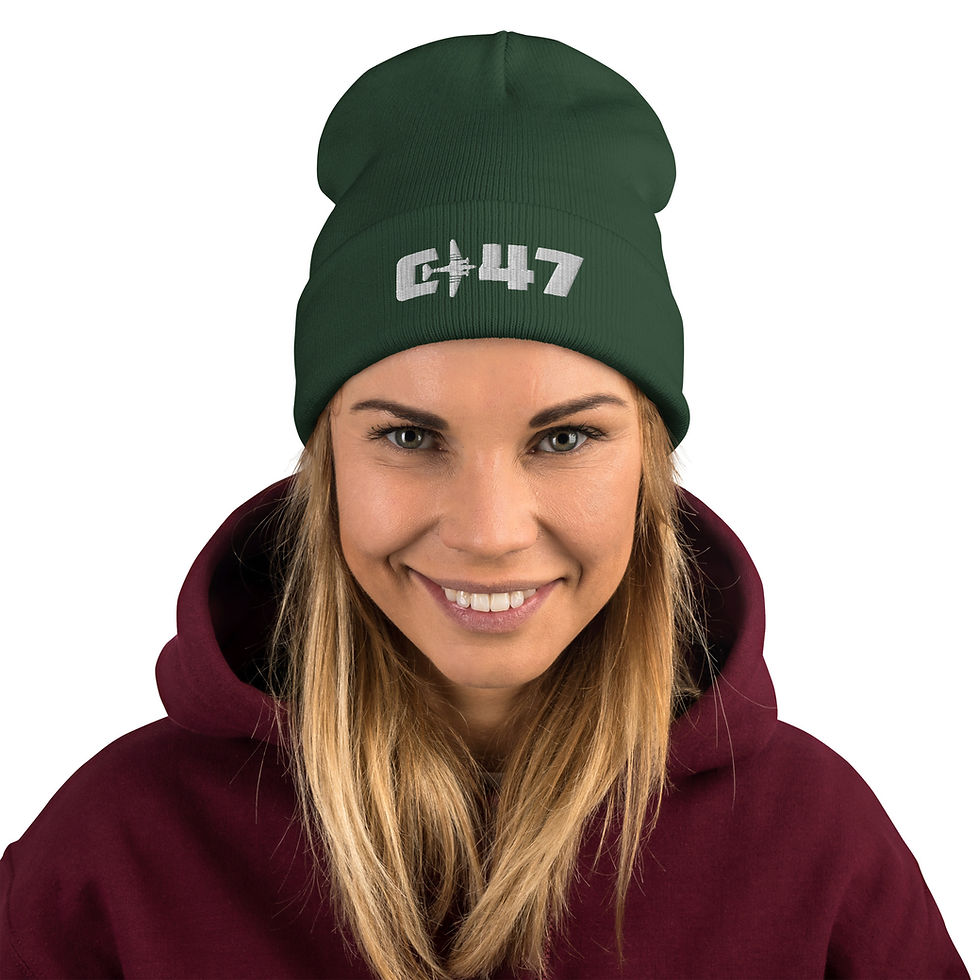 Thumbnail: Women’s Embroidered C-47 Beanie Hat
