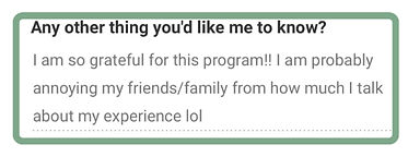 Client testimonial