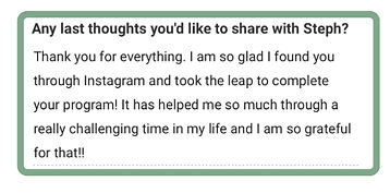 Client testimonial