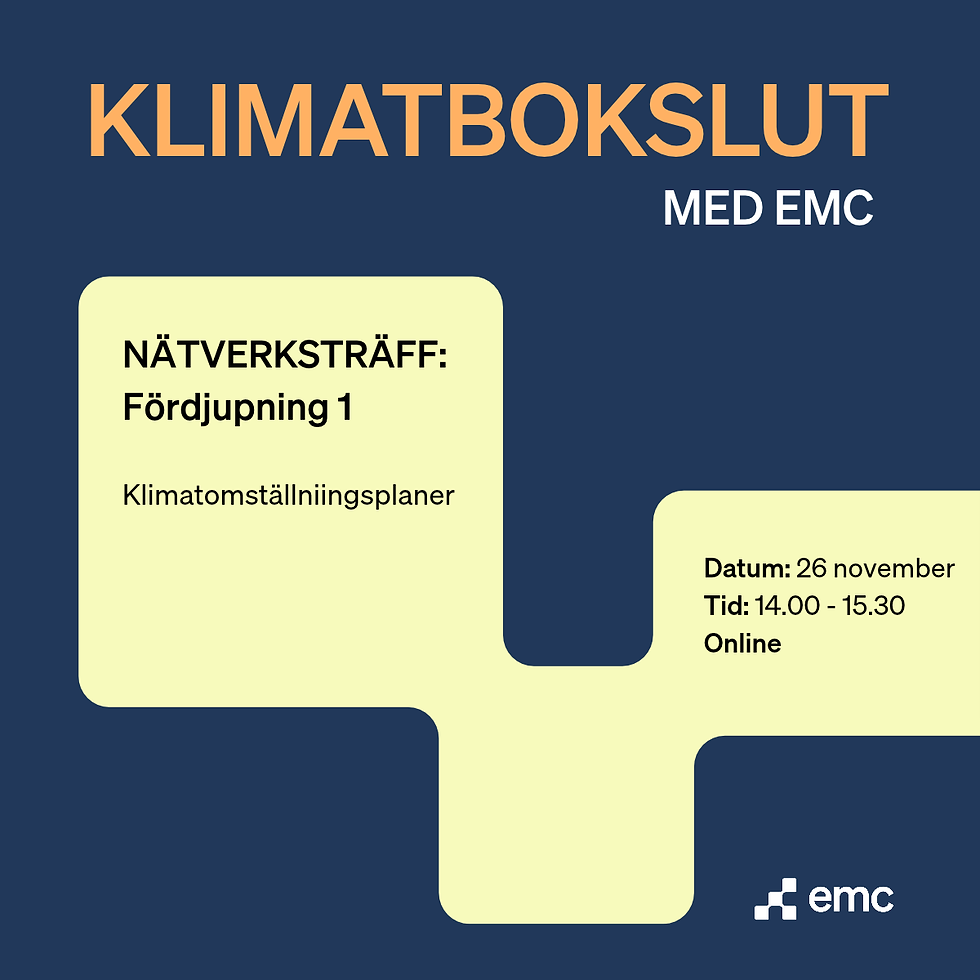 Fördjupande nätverksträff 1 – Klimatomställningsplaner
