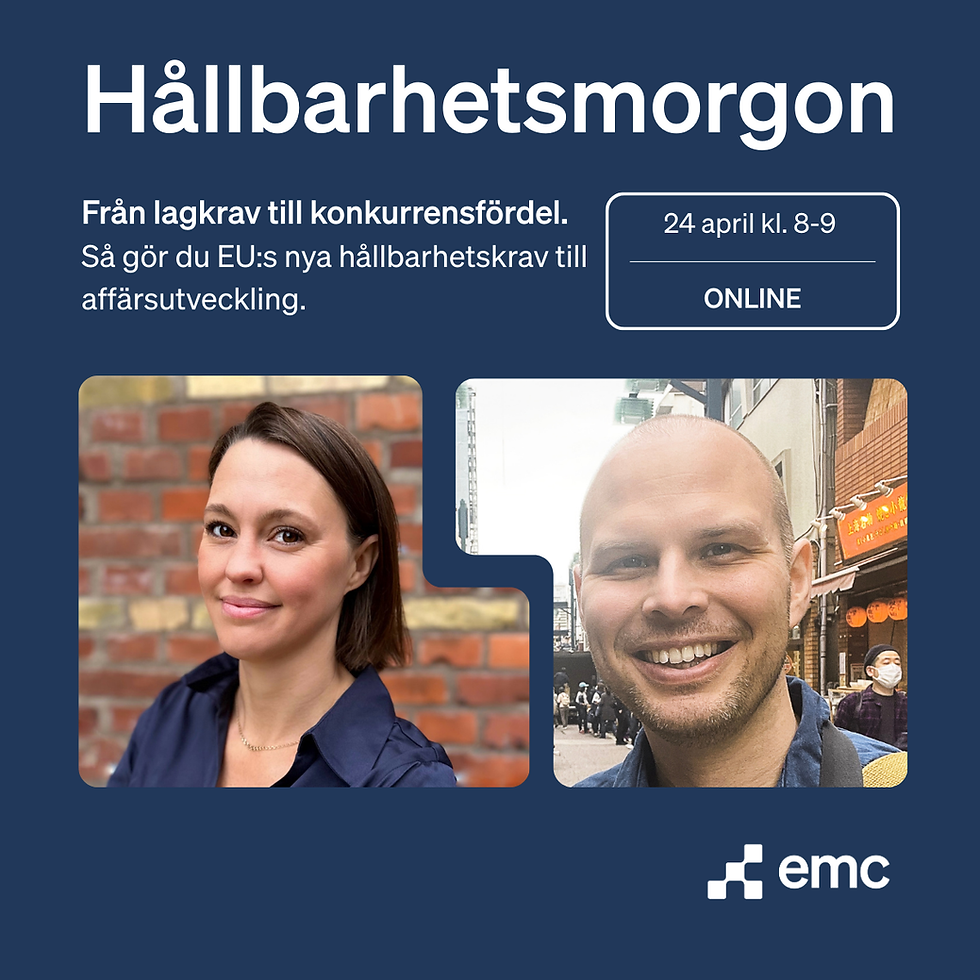 Hållbarhetsmorgon: Från lagkrav till konkurrensfördel