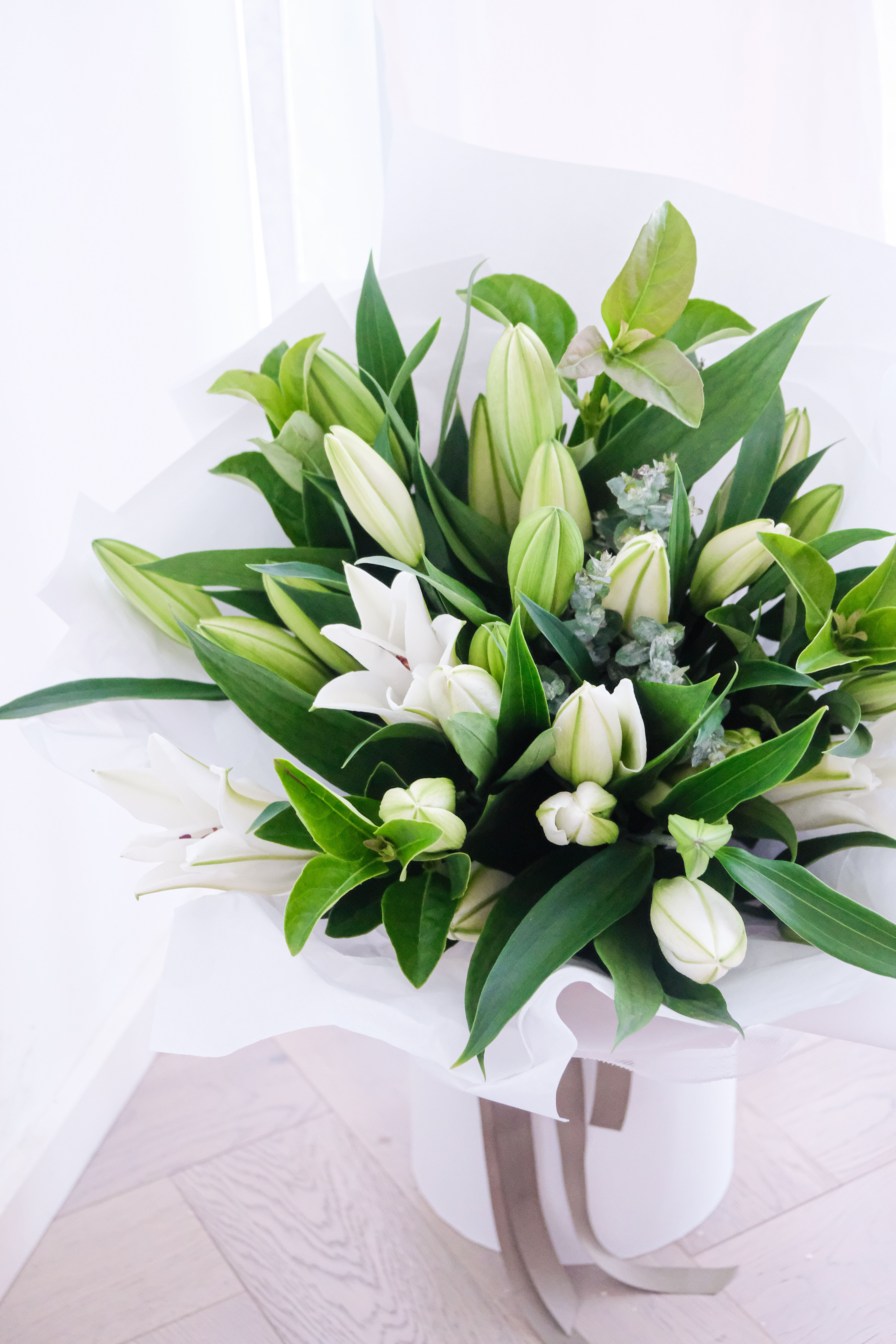 White Oriental Lilies