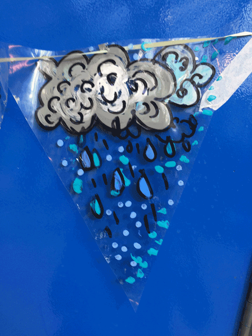 n Bunting and Perspex Panels