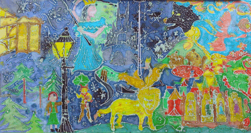 Putney High School / The Lion , The Witch and the Wardrobe Batik Project