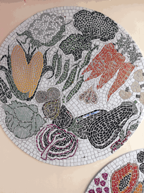 Parkside Primary/ Healthy Eating Mosaics for Dining Hall