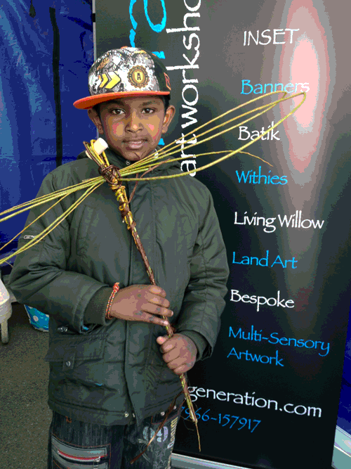 Willow weaving project as part of Fun Days in LB NEWHAM parks project