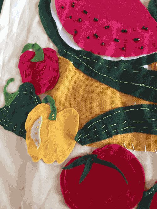 Parkside Primary School / Healthy Eating Banner Sewing Project
