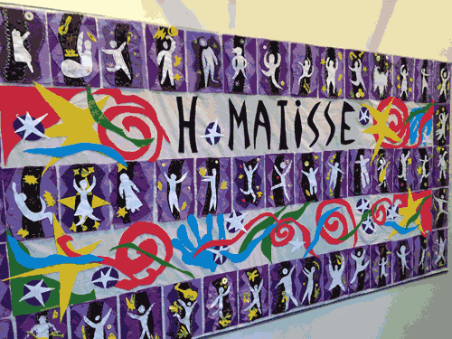 Putney High School / Matisse Sewn Banner with individual Pupils Pieces attached