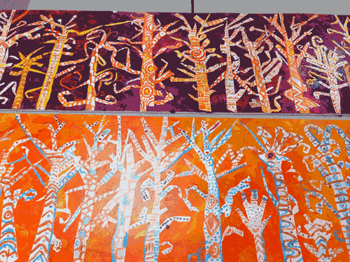Thomas Willingale Primary School / Entrance Hall painted panels project