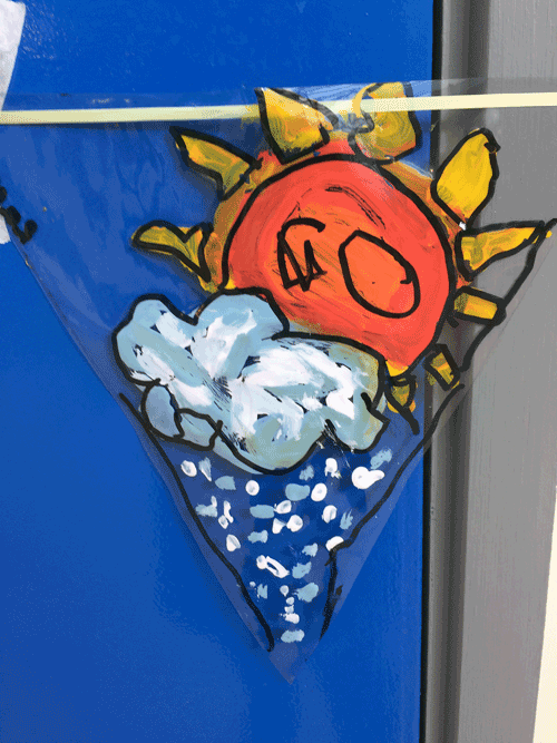 n Bunting and Perspex Panels