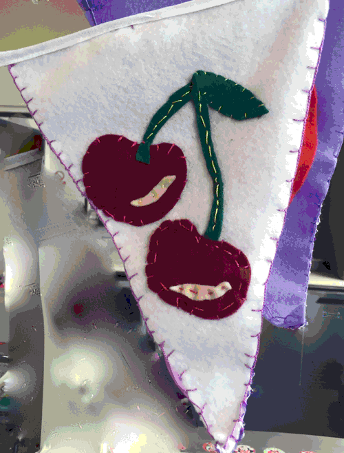 Parkside Primary/ Healthy Eating Sewn Bunting for Entrance Hall