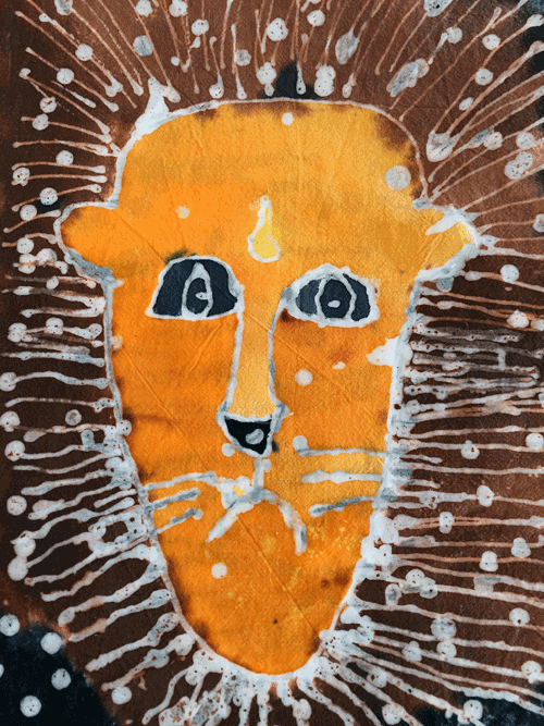 Sutton High School / Batik Lions, part of Year 4 project on Narnia