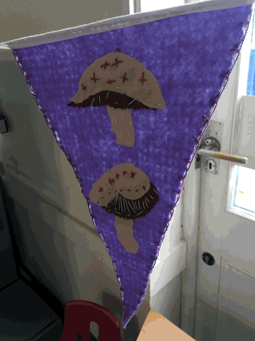 Parkside Primary/ Healthy Eating Sewn Bunting for Entrance Hall