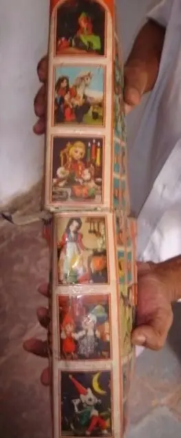 Thumbnail: INDIA - TIN TOY  JAPAN BUS  2 PARTS 1 PART HAS 3 TYRE WITH STAND 20.1/2" X 3"