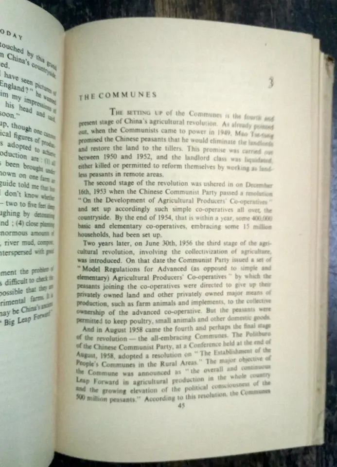 Thumbnail: INDIA : COMMUNIST CHINA TODAY BY S. CHANDRASEKHAR WITH POSTSCRIPT ON SINO INDIAN