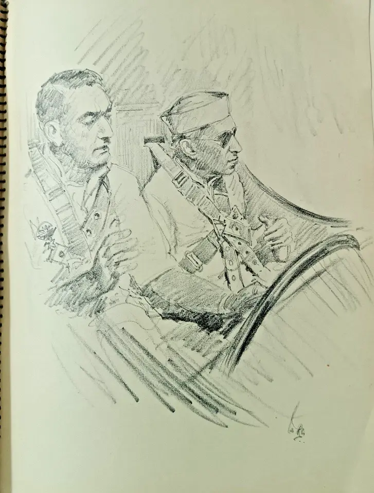 Thumbnail: VINTAGE THE APOSTLE OF PEACE BY M. R. ACHAREKAR 33 PENCIL SKETCHES PRINT 1956