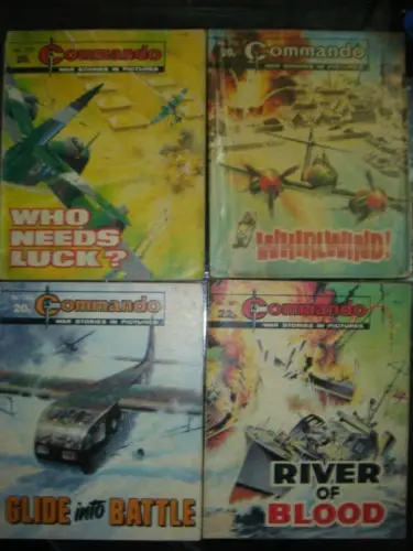 Thumbnail: INDIA RARE - COMMANDO WAR STORIES IN PICTURES NO. 913 TO NO. 2480 - 24 IN 1 LOT