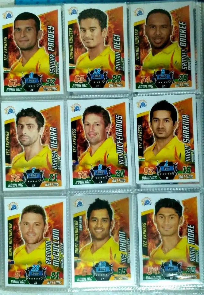 Thumbnail: IPL TOPPS 2014 /15 CRICKET ATTAX CARD COLLECTORS BINDER 192 CARDS + 1 LE , PITCH