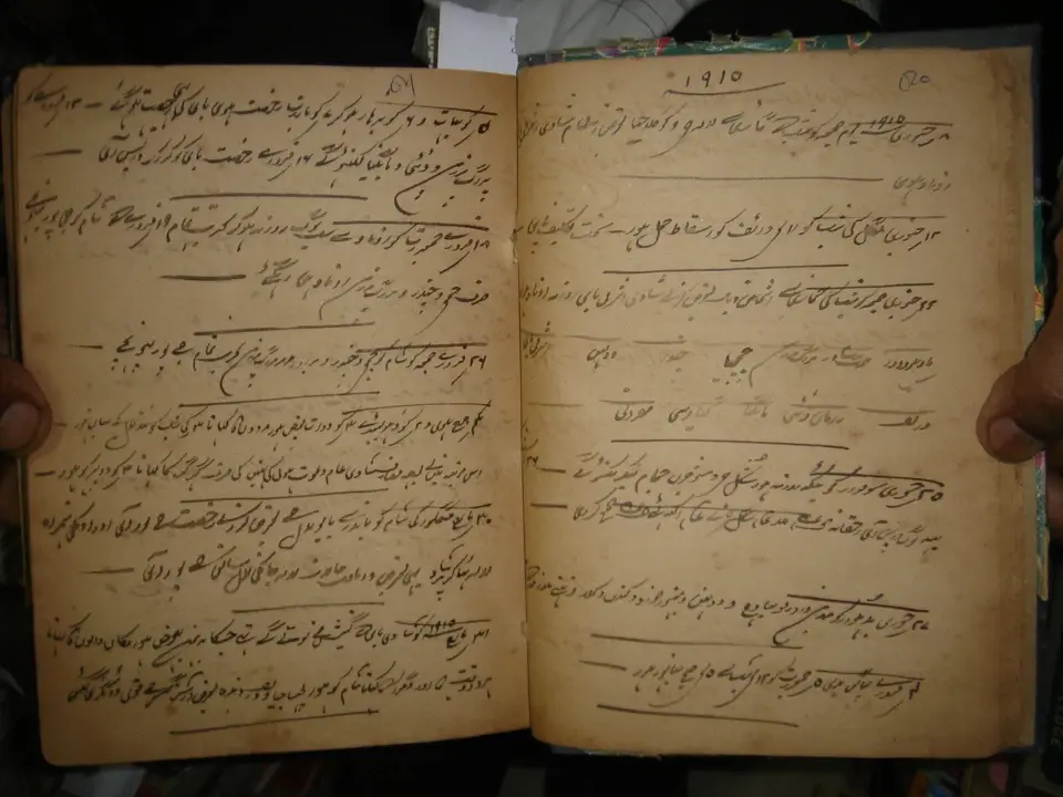 Thumbnail: INDIA RARE - HAND WRITTEN URDU NOTE BOOK PAGES 786 SIZE 8.1/2 " X 6.1/2 "