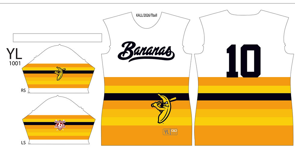 Thumbnail: Katy American Little League - TBall Fan Jerseys!