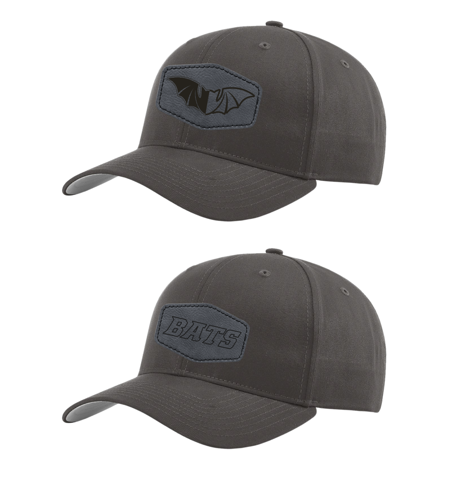 Bats Patch Hat - Charcoal Richardson Pro twill snapback tone on tone
