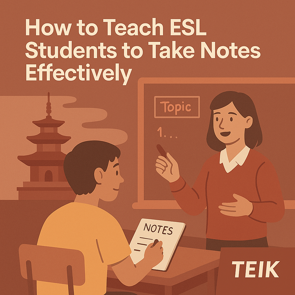 How to Teach ESL Students to Take Notes Effectively