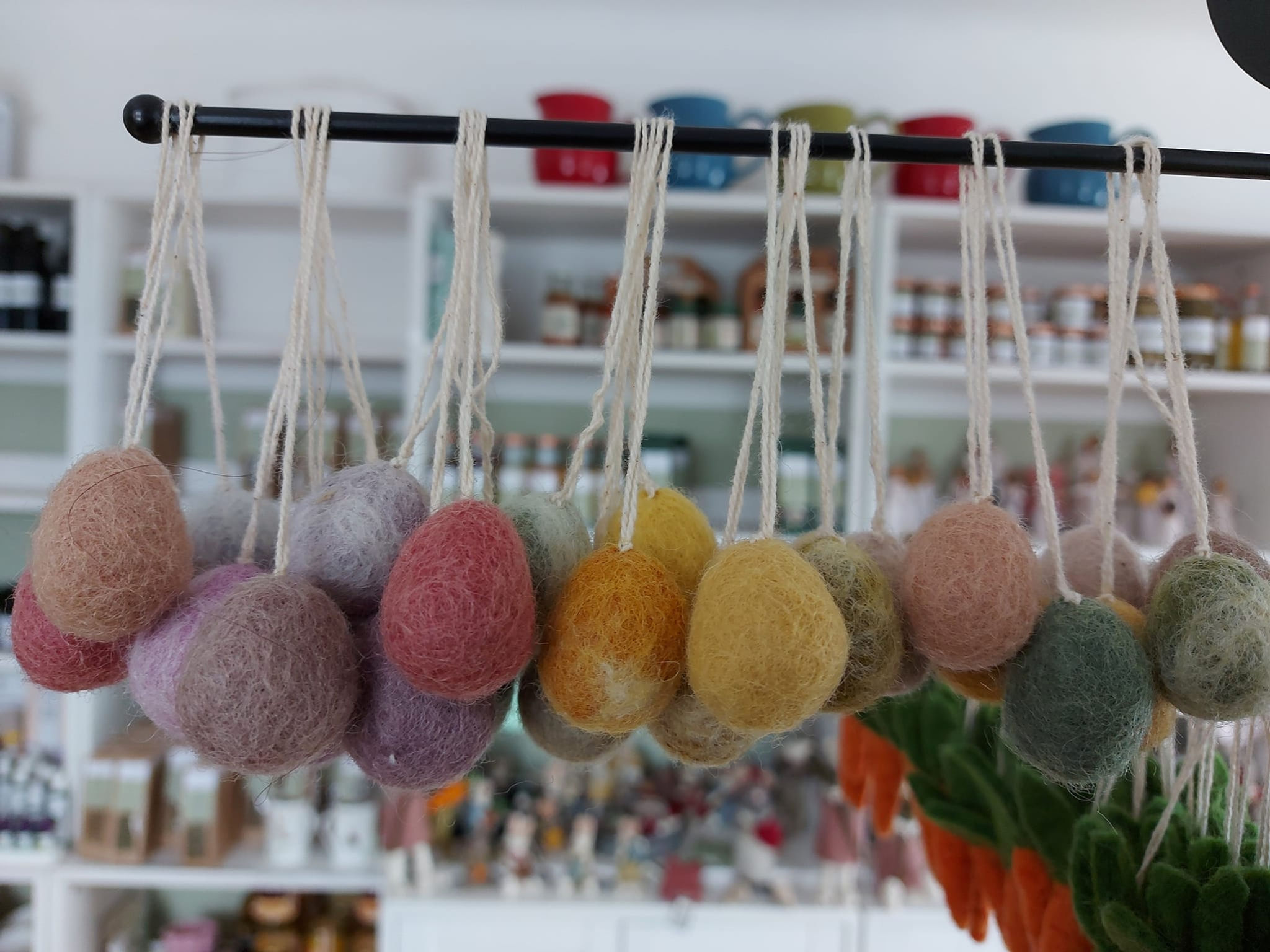 Gefilzte Eier klein, bunt gemischt