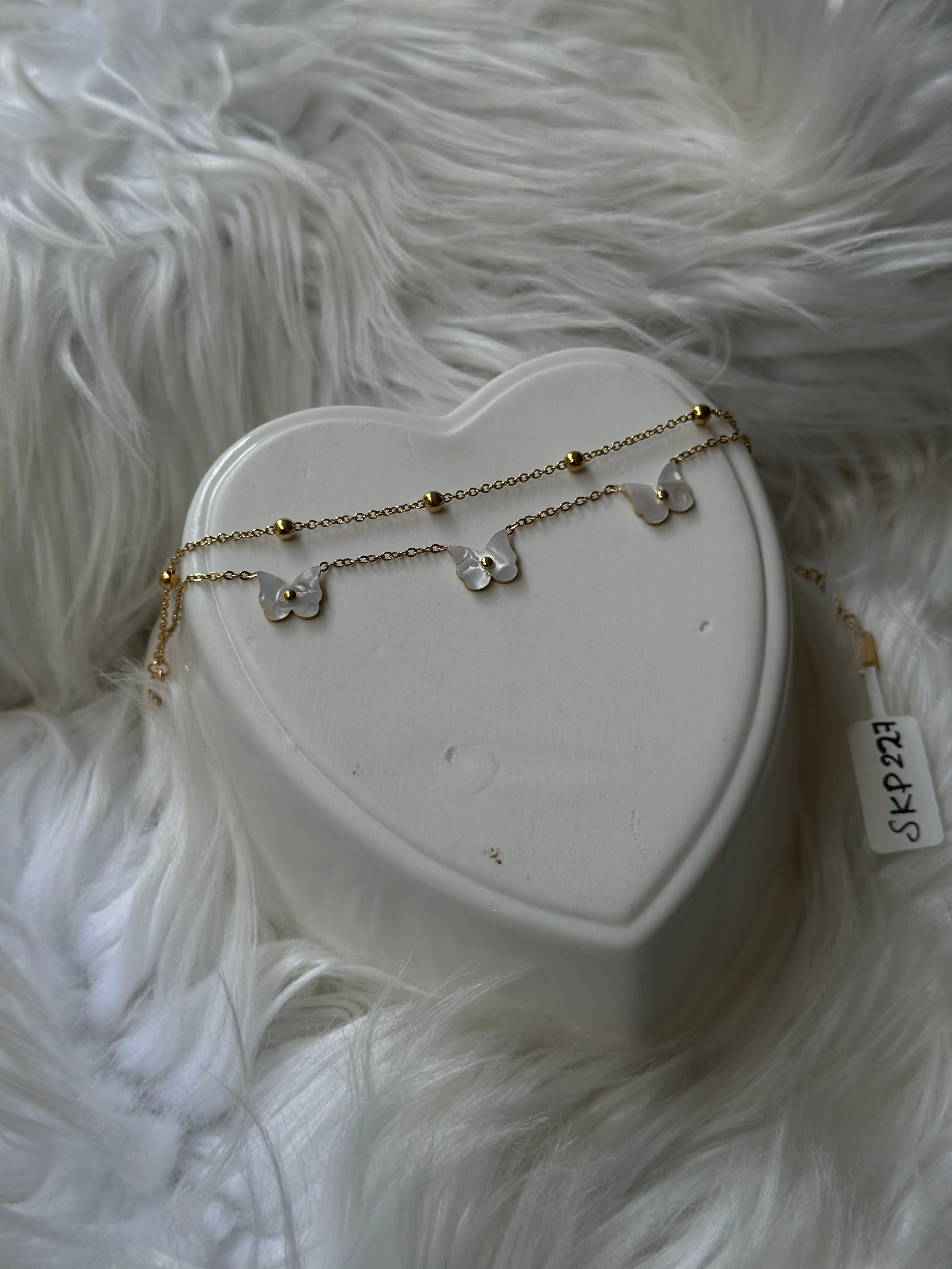 Butterfly layer bracelet