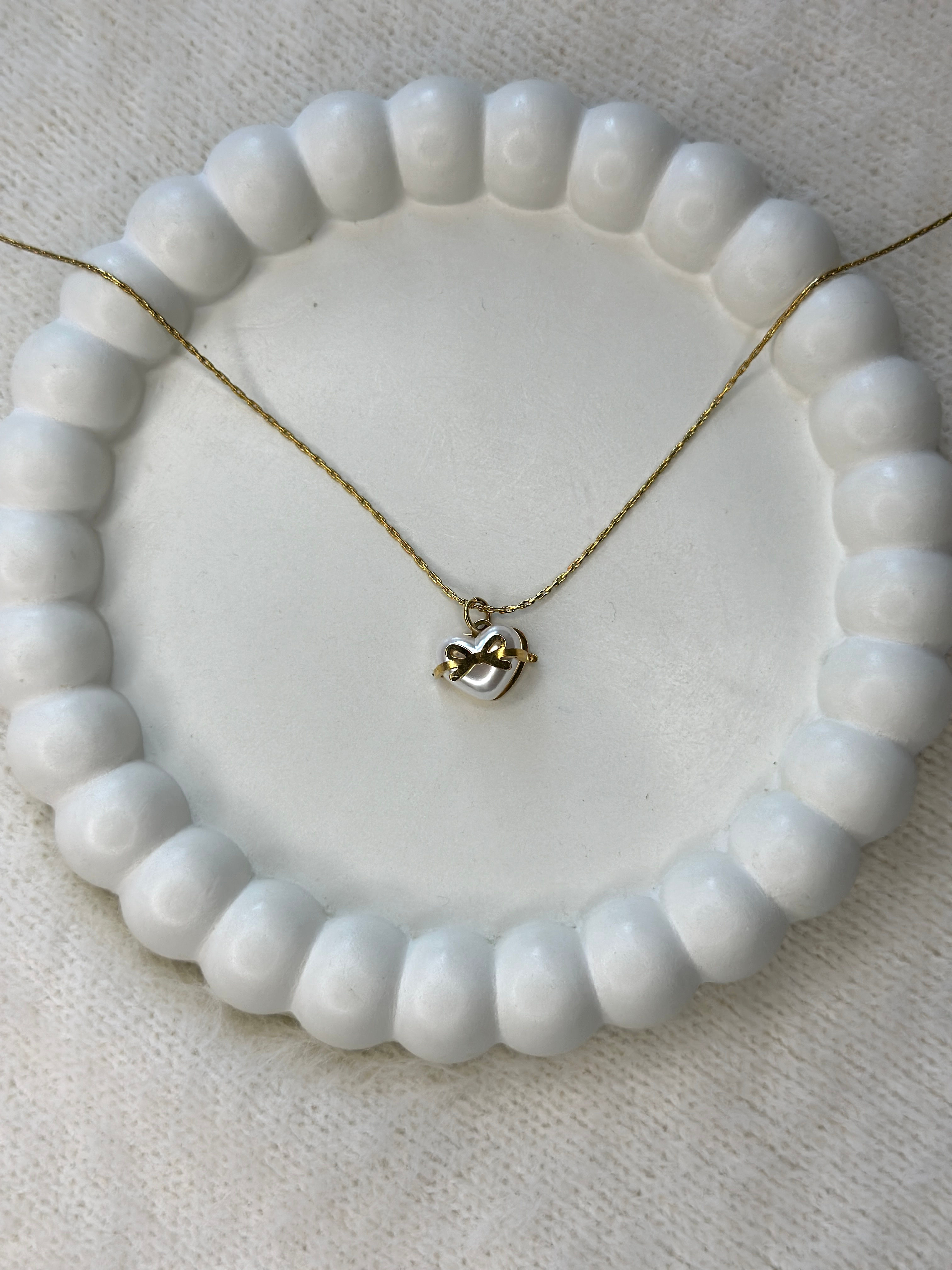 Heart pearl chain