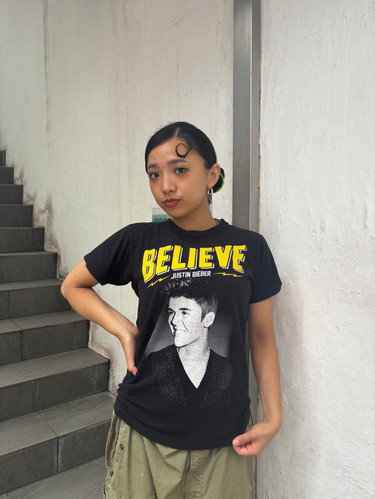 Justin Bieber Believe Tour Tシャツ　mサイズ Justin Biber - BELIEVE -T-shirt | PIN NAP