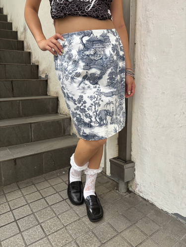 ☆Lauren Ralph Lauren☆ペイズリー柄スカート00 Lauren Ralph Lauren - Chinoiserie Print Skirt | PIN NAP