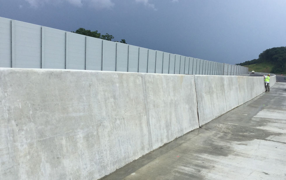 201806 Barrier and sound wall at bridg