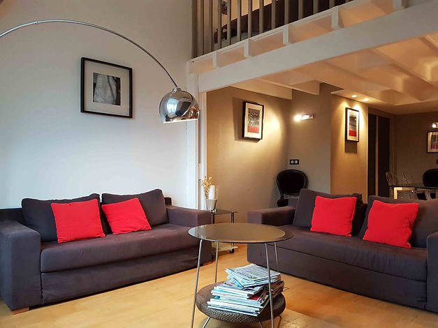 Séjour appartement vendue par Story's Immobilier au Westminster au Touquet Paris Place
