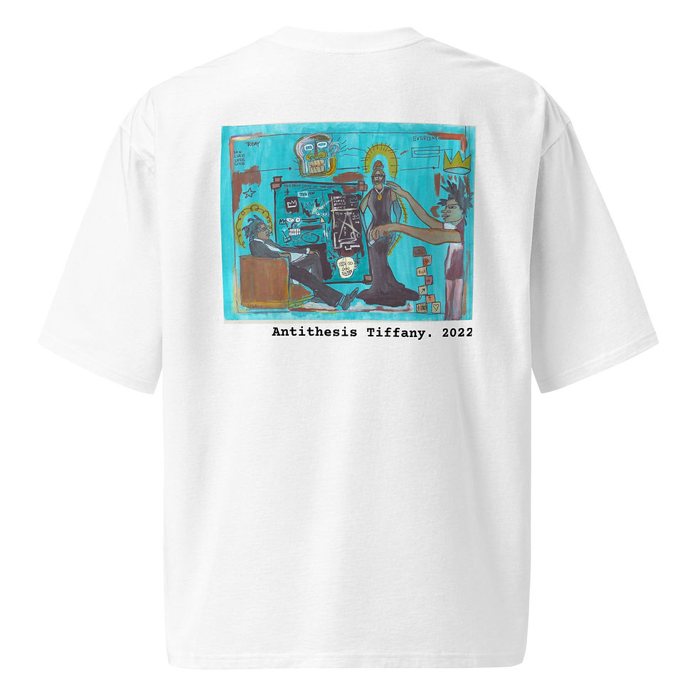 Antithesis Tiffany. 2022 Oversized T-shirt (Logo Front / ART Back)